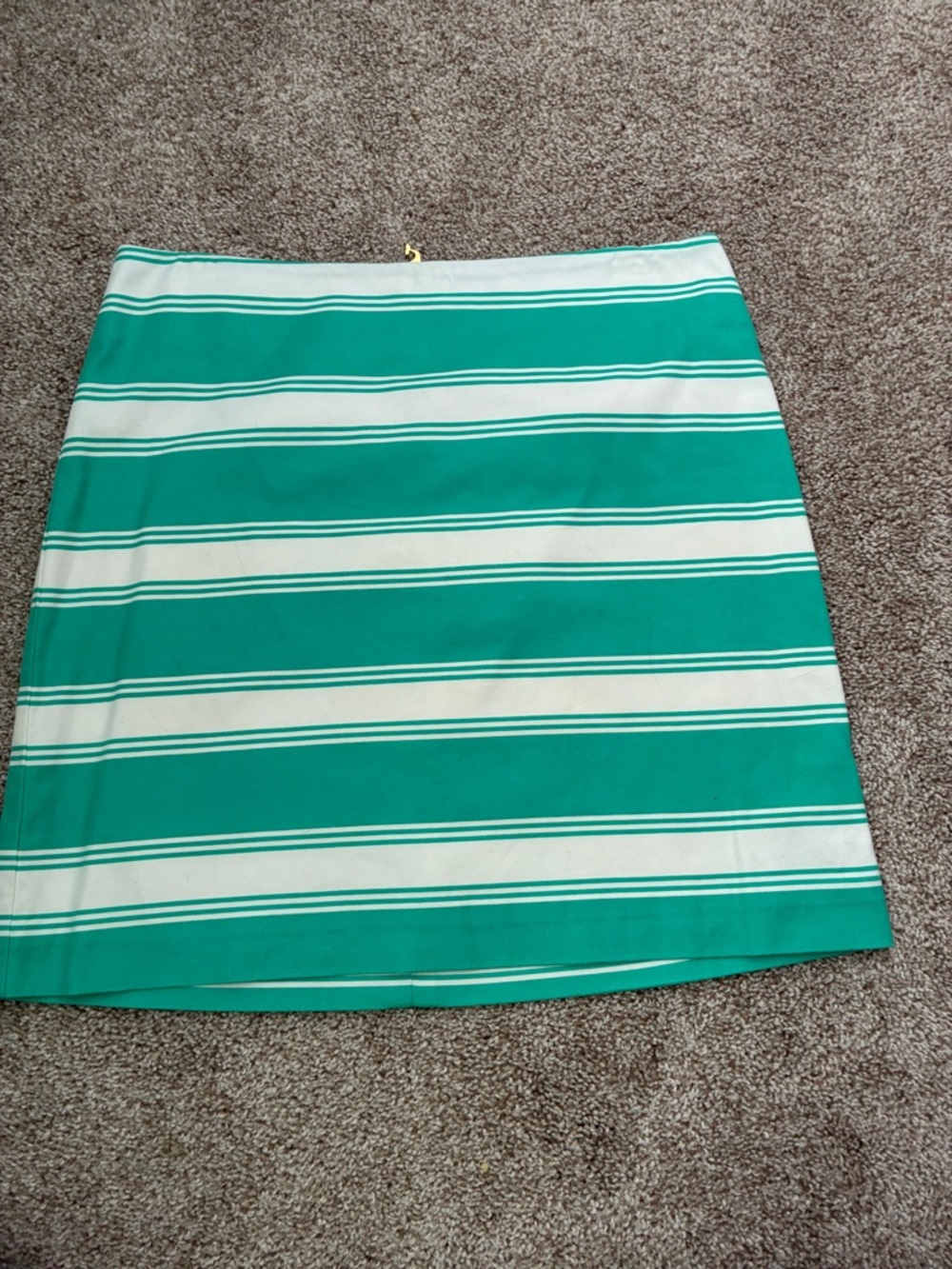 Vineyard Vines Green and White Striped Mini Skirt